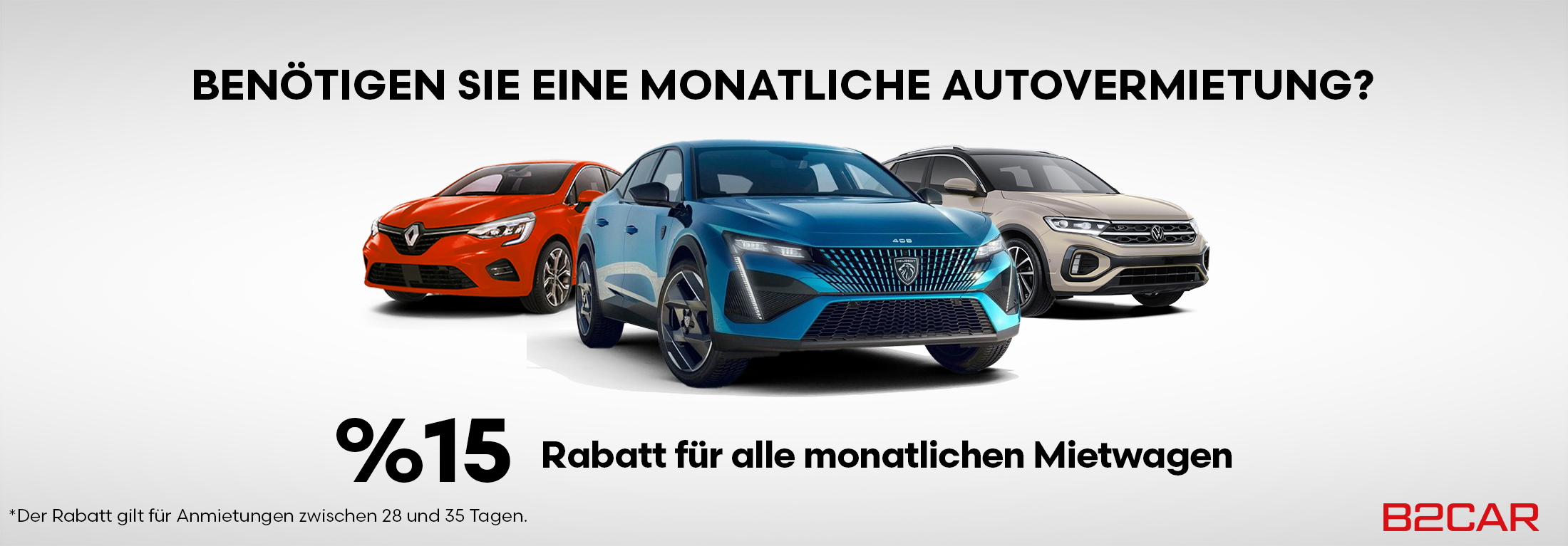 Monatlicher Mietwagenrabatt! | Turkei Autovermietung